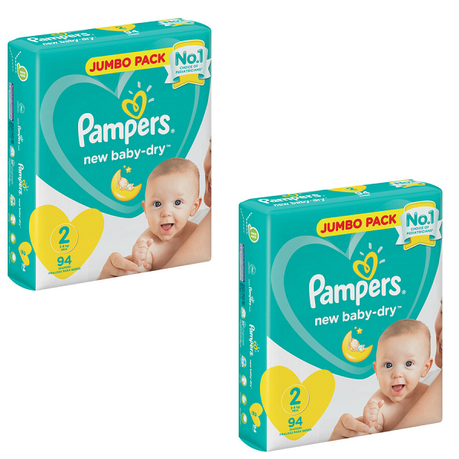 interview telescoop De onze Pampers Baby Dry Newborn Size 2 Mini Jumbo Pack (2 x 94 diapers) | Buy  Online in South Africa | takealot.com