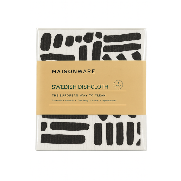 4 Piece Set Swedish Dish Cloths - Geometrics