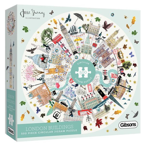 Gibsons London Buildings 500 Piece Circular Jigsaw Puzzle