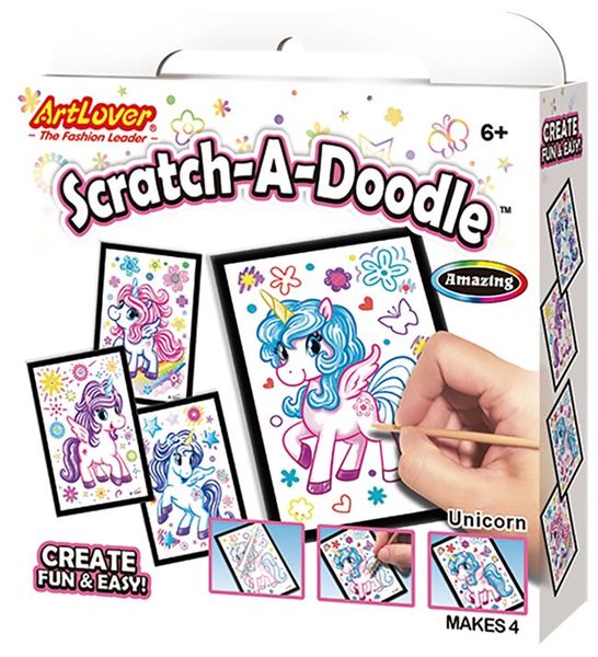 Art Lover Scratch a Doodle Amazing Unicorn