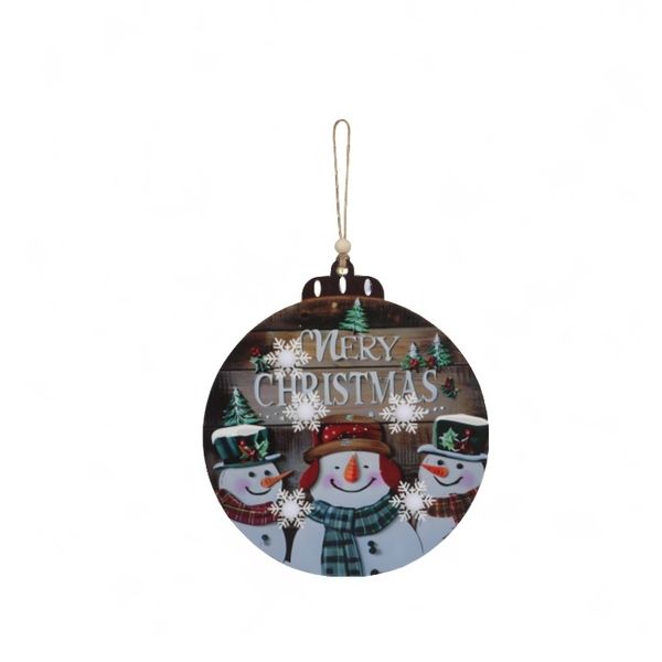 Snowman Wooden Lighted Sign | Christmas Wall Decor for Festive Atmosphere