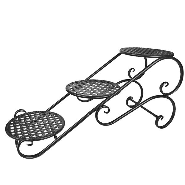Home Garden Wrought Iron Plant Pot Holder 3 Layer 59cm