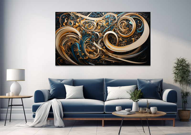 Canvas Wall Art - Islamic Fusion Abstract - BK0295