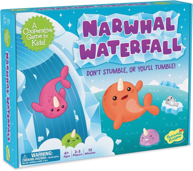 Peaceable Kingdom Narwhal Waterfall Cooperative Teamwork Game
