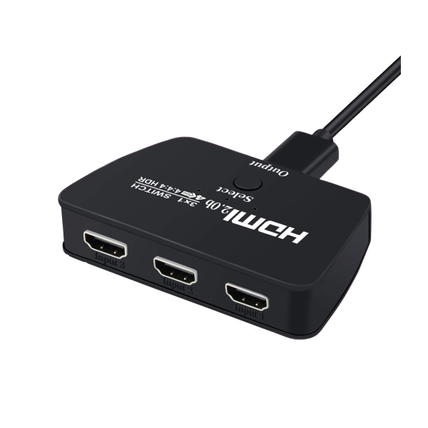4K@60Hz HDMI Switch 3 In 1 Out 3-Port HDMI Switcher