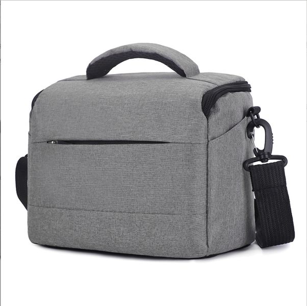 Grey Portable Breathable Zipper DSLR Shoulder Camera Bag