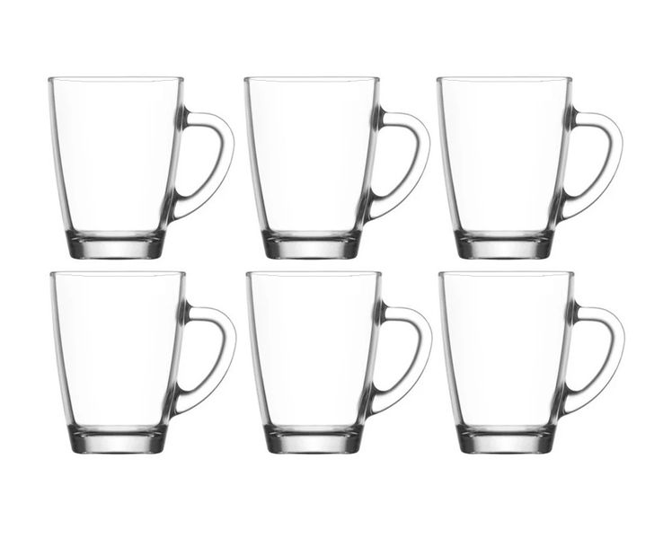 Elegant Round Coffee Glass - 300ml - 6 Piece Set