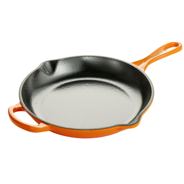 Chefs Choice - Enamel Cast Iron Frying Pan - Flame Orange - 26cm