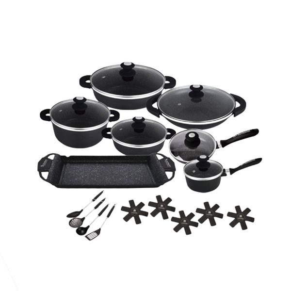 Schumann Aluminum Non-Stick 34 Piece Pot Set