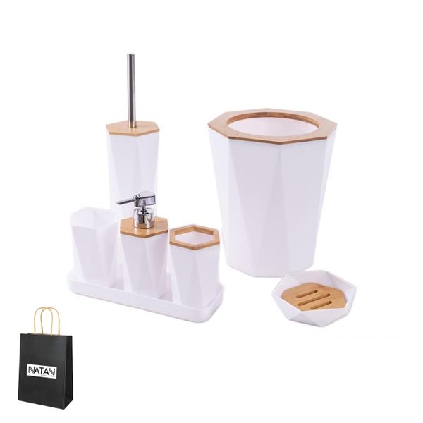 Luxury 7 Piece Bathroom Accessory Set + Natan Bag