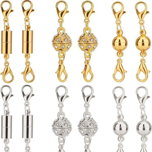 12-Pack Magnetic Jewelry Clasps - Easy Connect Lobster Clasp Extenders
