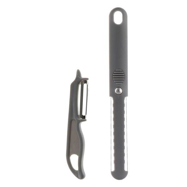 Regent Kitchen Peeler and Cheese Slicer Set - Grey