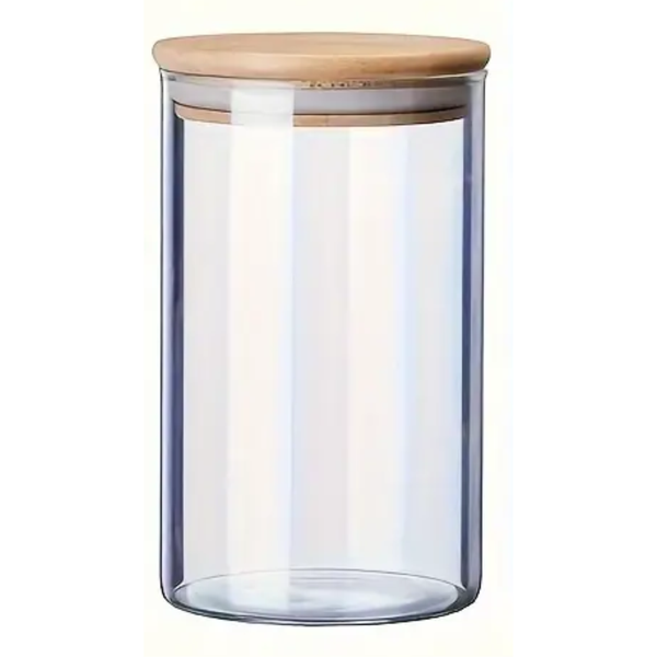 Crystal Nest Jar with Bamboo Lid - 1L- Fine Living
