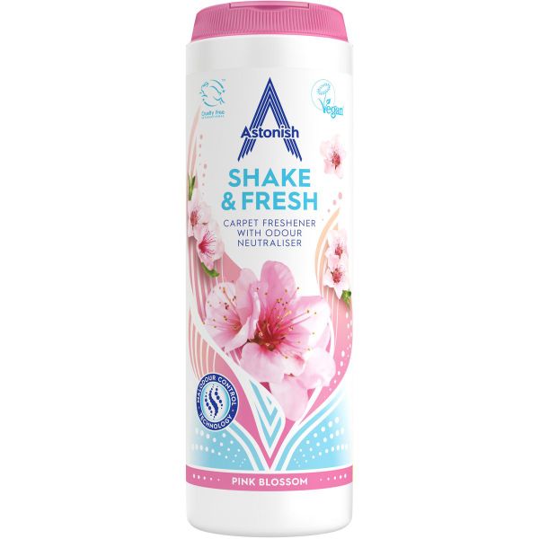 Astonish Shake &amp; Fresh Pink Blossom Carpet Cleaner 350g
