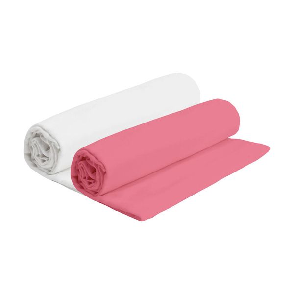 PepperSt Baby Collection - Baby Receiving Blanket - White &amp; Dark Pink