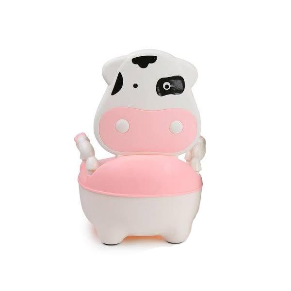 Baby Panda Face Potty Training Seat with Handles - Blue and White