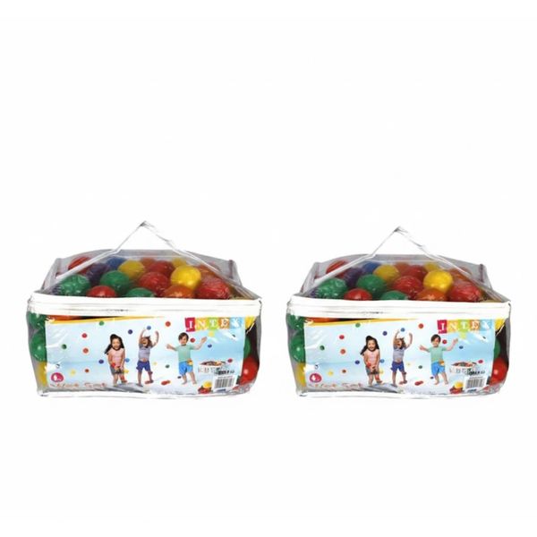 Intex Fun Balls 6.5cm Multicolour Ball Pit Balls - 2 Pack (200 Balls)