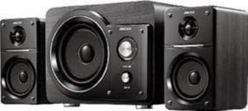 Mecer 2.1 Ch Black Amplified Speaker with Mp3 Player