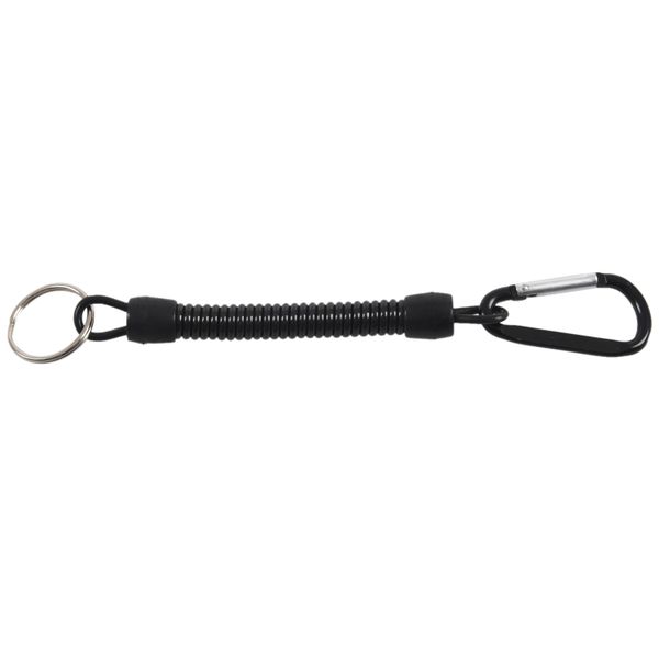 Key Ring with Carabiner and Spiral Cable 13 Cm Random Color