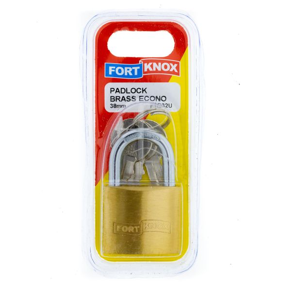 FORT KNOX Padlock Econo Brass 38mm Q:1 P1G32