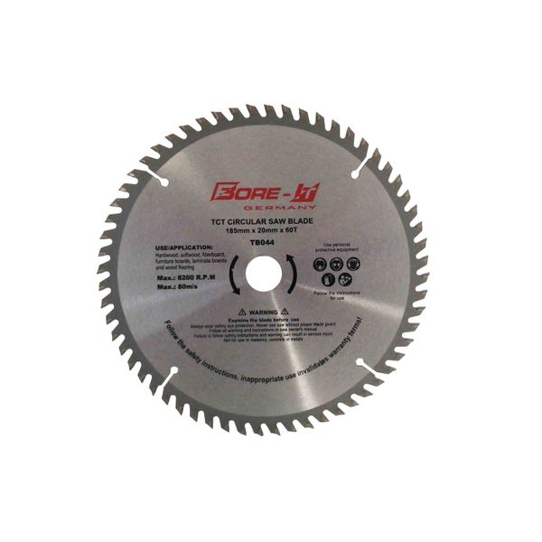 Bore-it - Circular Saw Blade - 185mm X 60t X 20/16b - 3 Pack