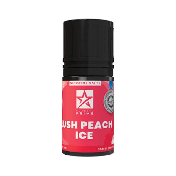 30ml Prime Classic Salts Vape Juice - Lush Peach Ice - 35mg