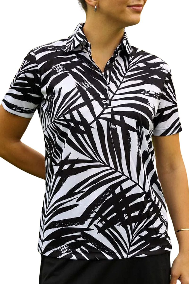CA Ladies Funky Golf Shirt | Palm Silhouette