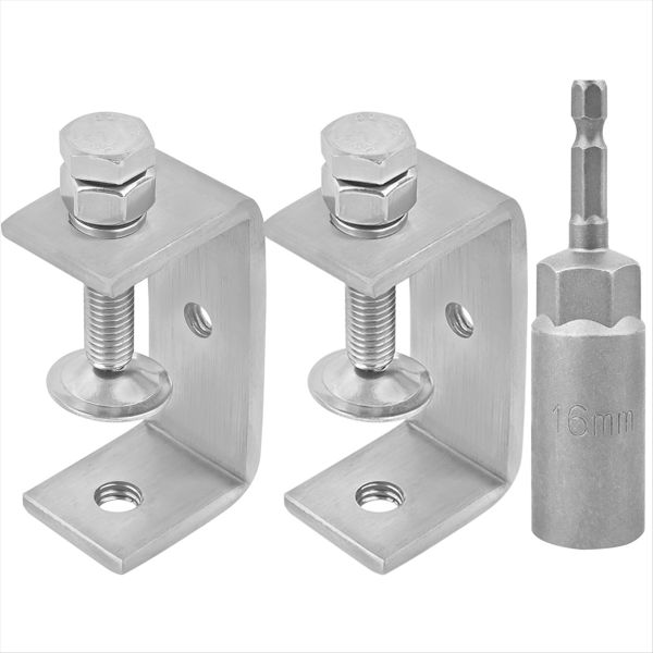 2 Pack Mini C Clamps 304 Stainless Steel C-Clamps Compatible with None