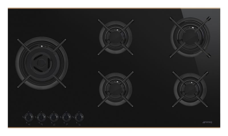 Smeg PV695LCNR Dolce Stil Novo 90cm Gas on Glass Hob