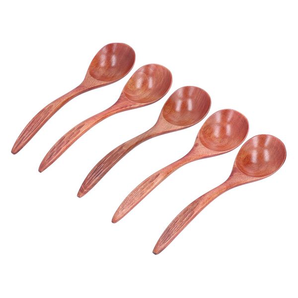 Long Handle Wooden Seasoning Spoon Set - 5 Pieces