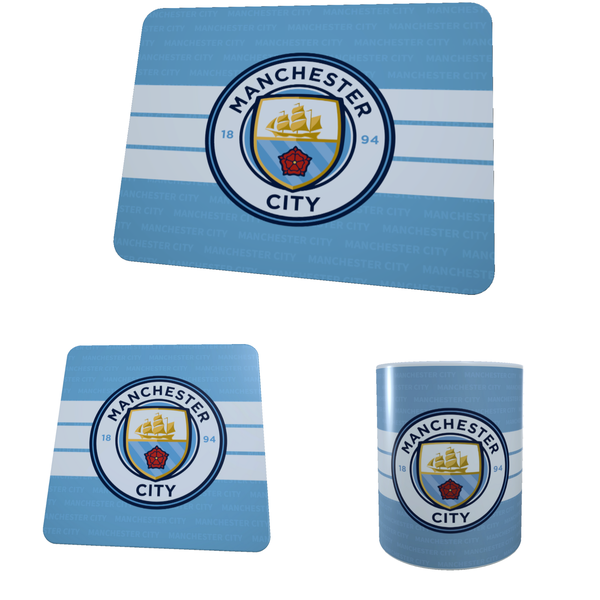 Manchester City - Printed Mug, Coaster, and Mouse Pad Combo