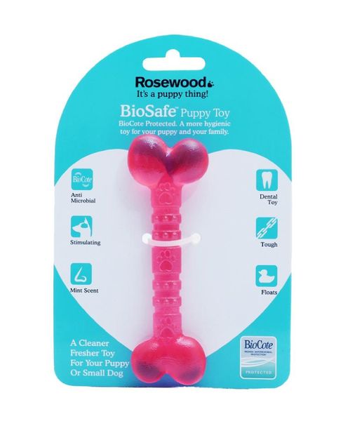 Rosewood Biosafe Puppy Bone Pink