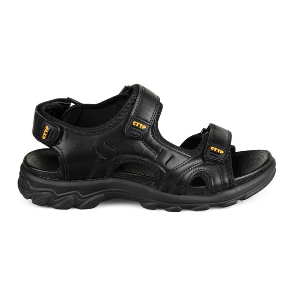 TTP Men Outdoor Sports Sandals with Tri Hook and Loop- Black - UK 10