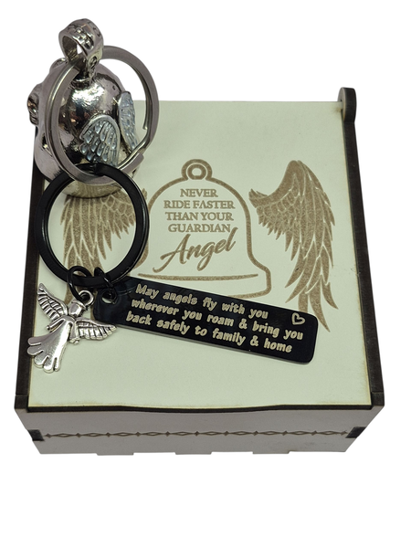 Bikers Bell with Black Key Ring in Gift Box