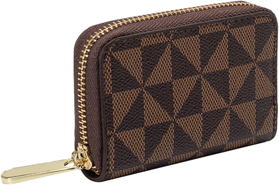 Credit Card Holder for Women Small Wallets Ladies 9 Card Slots Keychain