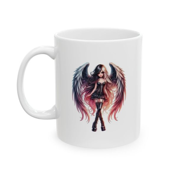 Angel Mug - Girl With Wings Illustration