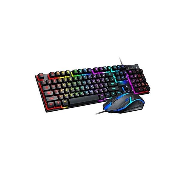 Gaming Rainbow Backlit Keyboard and Mouse set