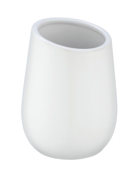 Wenko - Toothbrush Tumbler - Badi Range - Ceramic - White