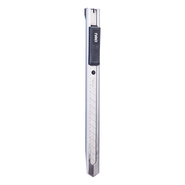 DELI Mental Cutter-Auto Lock-13 Snap-Off Blades-Silver