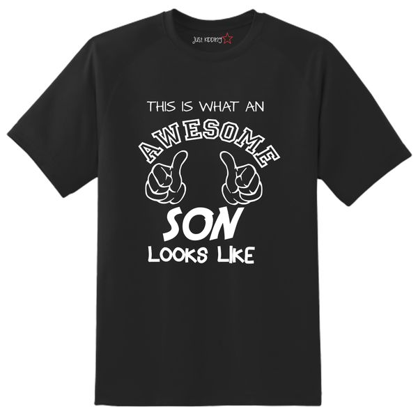 Just Kidding Kids - This is what an Awesome Son Looks Like - Short Sleeve
