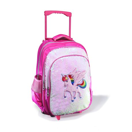 unicorn trolley school bag