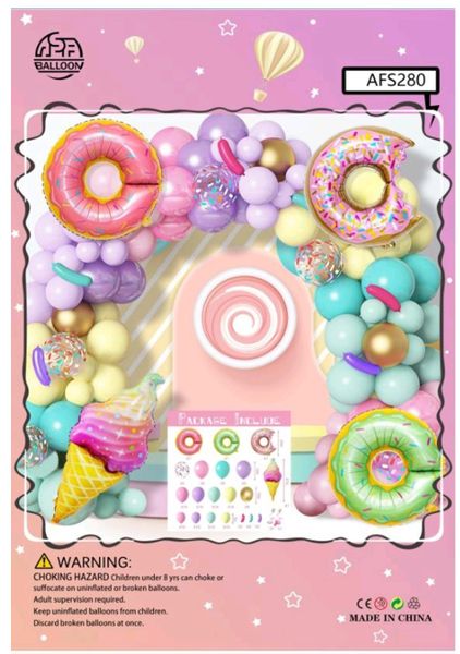 Donut and Ice cream Balloon Arch Kit