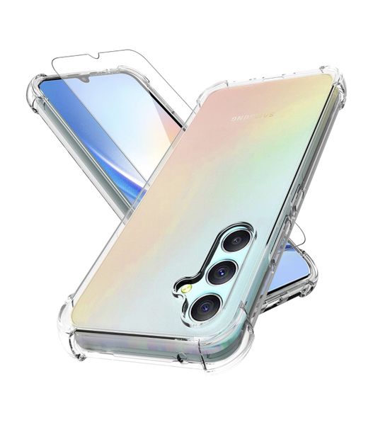 Clear Protective Cover + 9H Glass Compatible with Samsung Galaxy A14 5G 2023