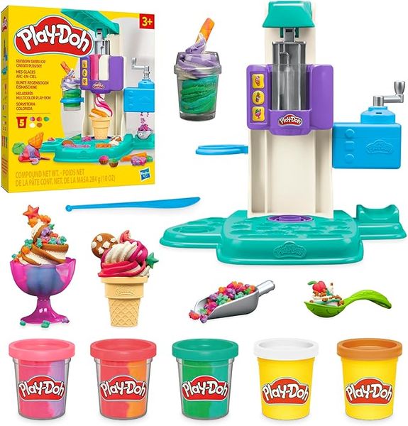 Play Doh-Rainbow Swirl Ice Cream Playset