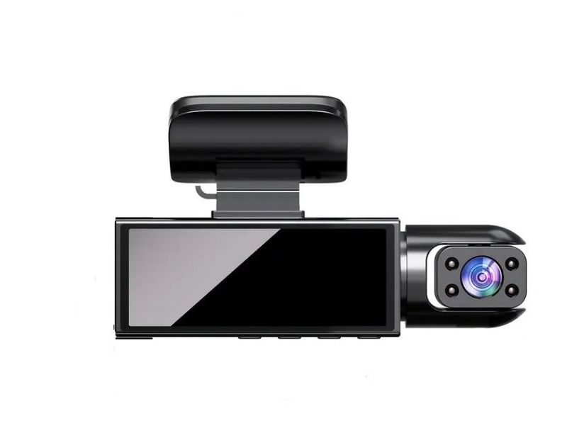 1080P Dual-Lens Car DVR Wide-Angle Front &amp; Interior Cameras Night Vision