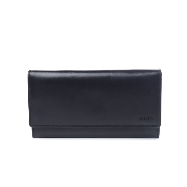 Busby Leather Hepburn Classic Flap Billfold Purse