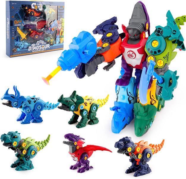 5-in-1 DIY Dinosaur Assembly Toy- Model Set- Toys for Boys