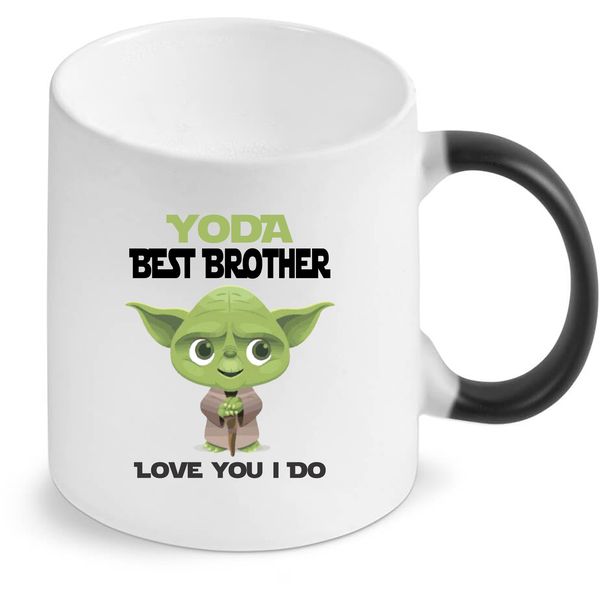 Yoda Best Brother Star Wars Birthday Christmas Colour Changing Coffee Mug