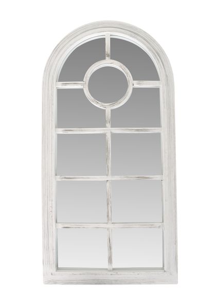 Home Quip Frame Arched 70 cm x 35 cm Polypropylene Mirror - White