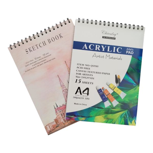 Dual Pack - Acrylic Artist's Pad + Premium Sketch Book